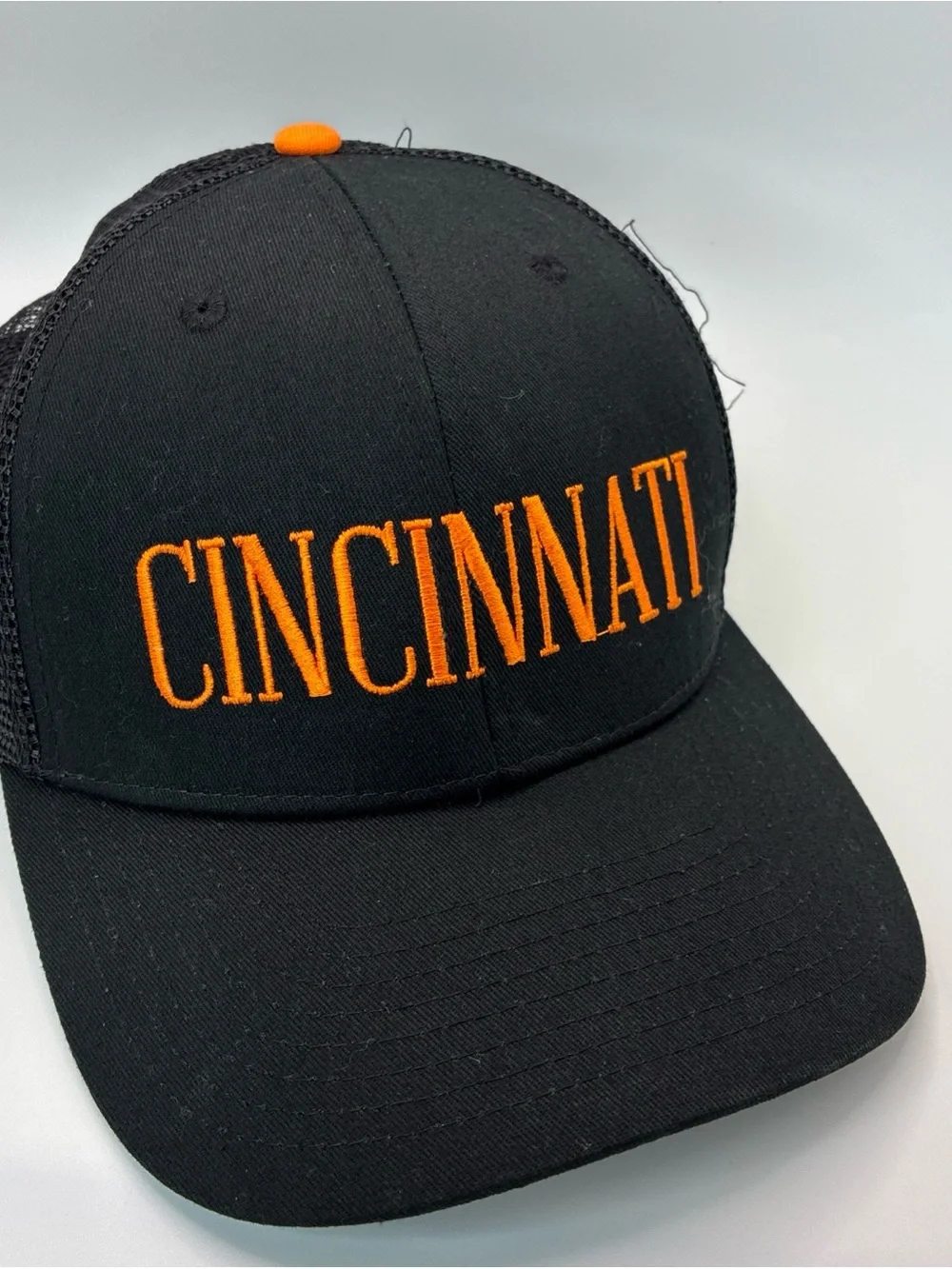 Cincinnati Embroidered Trucker Hat - Black/Orange